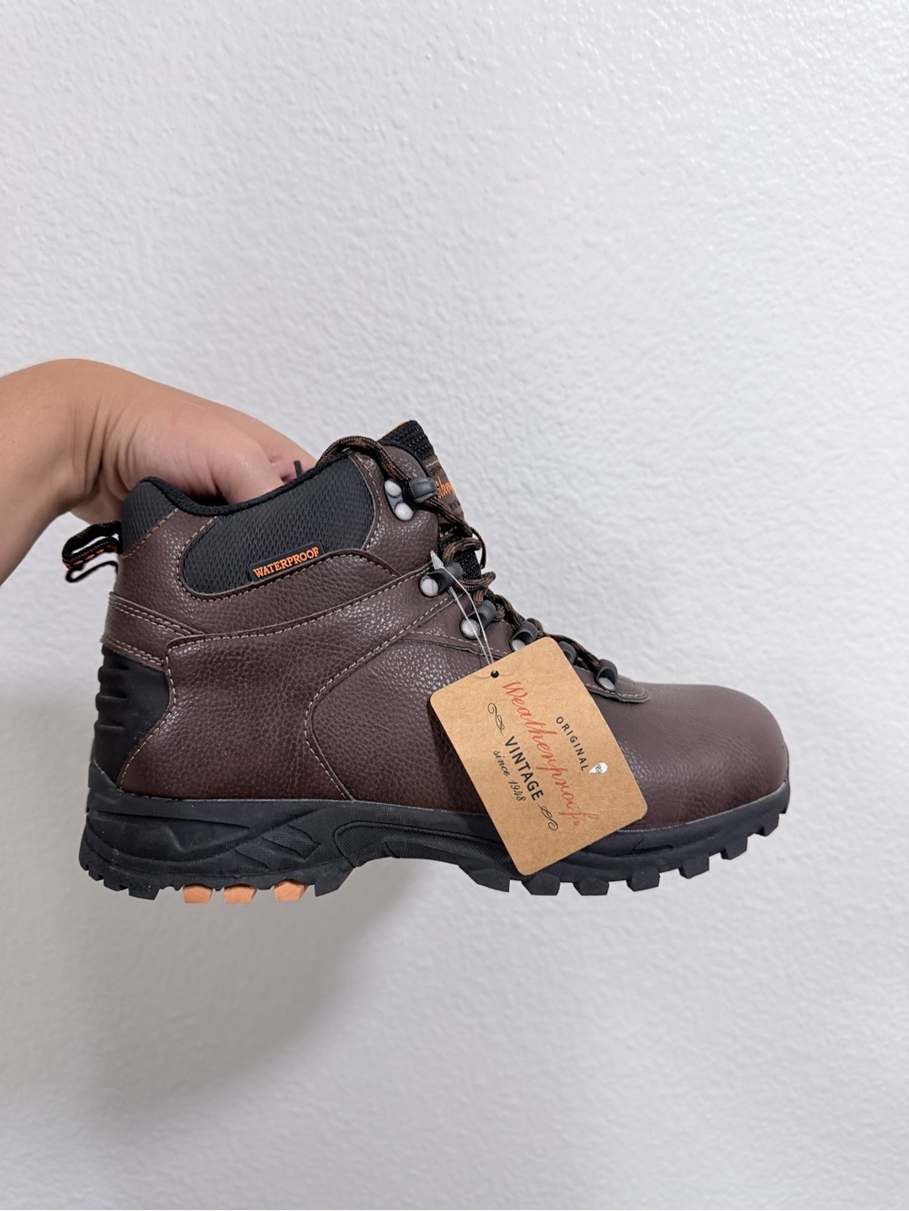 Men's Waterproof Brown Hiking Boots